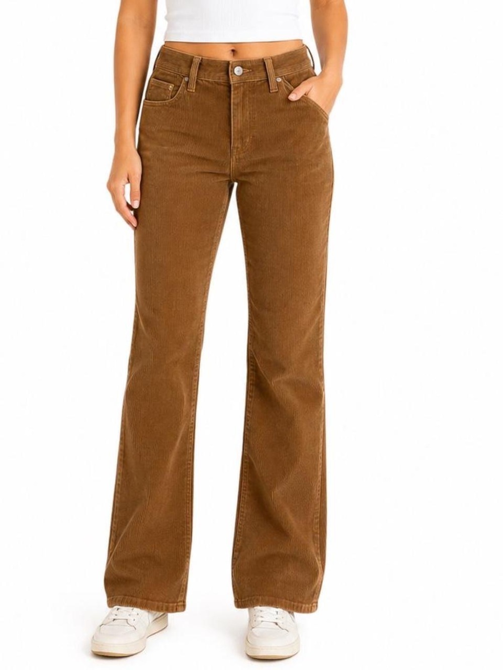 Universal Thread High-Rise Corduroy Flare Jeans - Brown, Size 6/28R